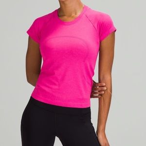 Pink Lululemon Swiftly Tech Short-Sleeve Shirt